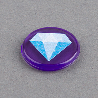 18mm Custom Crystal Plastic Token Purple