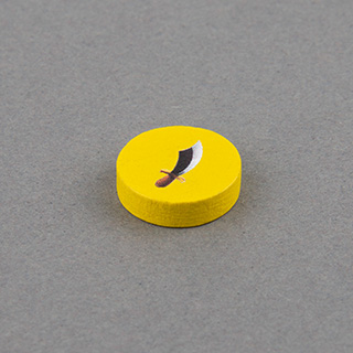 15x15x4mm Wooden Disc Yellow