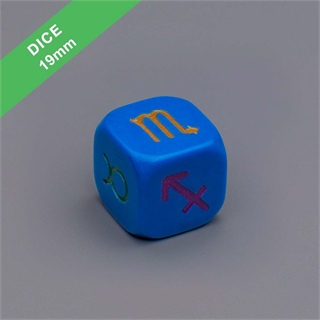 19mm Blue Color Engraved Dice