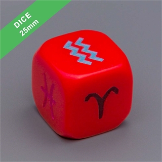 25mm Red Color Engraved Dice