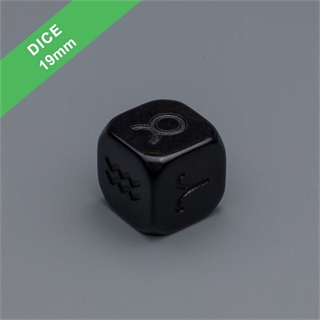 19mm White Engraved Dice